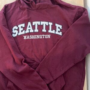Seattle Washington Maroon Hoodie